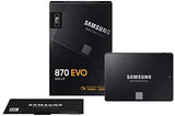 Samsung SSD 870 EVO, 1 To, Facteur de forme 2.5 pouces, Intelligent Turbo Write, Logiciel Magician 6, Noir
