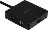 AmazonBasics Adaptateur Mini DisplayPort vers HDMI\-DVI\/VGA, Noir