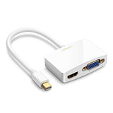 UGREEN Adaptateur Mini Displayport Thunderbolt vers HDMI VGA Mini DP HDMI VGA Compatible avec Macbook Pro Air iMac Microsoft Surface Pro Thinkpad Dell XPS 13 (Blanc)