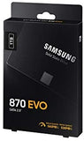 Samsung SSD 870 EVO, 1 To, Facteur de forme 2.5 pouces, Intelligent Turbo Write, Logiciel Magician 6, Noir