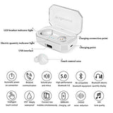 wslhcsure Écouteur Bluetooth V5.0 sans Fil, Intra Auriculaire Oreillette Sport,Boîte de Recharge 3000MAH,Conduite Continue Pendant 90 Heures,IPX7 étanche, Réduction de Bruit CVC 8.0