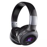 Casque Wireless Sans fil, EIVOTOR Casque Audio Pliable MP3 Lecteur, Écouteurs Stéréo Sport Intra-Auriculaires, Micro Oreillette Anti Bruit \- Hip-Hop \/ Bandeau Pliable Pivotant