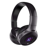 Casque Bluetooth ELEGIANT Oreillette Multifonction Stéréo sans fil Rechargeable Écouteur Headphones Affichage Numérique Mic\-Radio FM\/TF carte SD\/3.5mm Audio AUX pour appareils Bluetooth (noir)