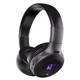 Casque Wireless Sans fil, EIVOTOR Casque Audio Pliable MP3 Lecteur, Écouteurs Stéréo Sport Intra-Auriculaires, Micro Oreillette Anti Bruit \- Hip-Hop \/ Bandeau Pliable Pivotant