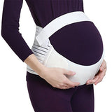 Amour Eden - Ceinture de Maternité Soutien Lombaire et Abdominal pour Femme Enceinte - Bandeau de Grossesse Elastique et Comfortable - Maternity Belt - Blanche (L)