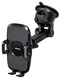 Support Téléphone Voiture pour Tableau de Bord Pare-brise, 2 niveaux Aspiration, Réutilisable Support Voiture Téléphone pour Samsung, HTC, LG, Huawei, Sony, Google, One Plus, Alcatel, Motorola,etc.
