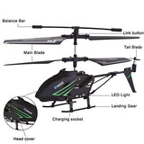 Vatos Mini télécommande dintérieur avec Gyroscope et lumière LED 3,5 canaux en Alliage pour Enfants et Adultes Micro RC Jouet dhélicoptère Noir