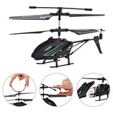 Vatos Mini télécommande dintérieur avec Gyroscope et lumière LED 3,5 canaux en Alliage pour Enfants et Adultes Micro RC Jouet dhélicoptère Noir