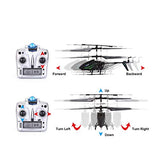 Vatos Mini télécommande dintérieur avec Gyroscope et lumière LED 3,5 canaux en Alliage pour Enfants et Adultes Micro RC Jouet dhélicoptère Noir