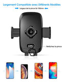 Support Téléphone Voiture pour Tableau de Bord Pare-brise, 2 niveaux Aspiration, Réutilisable Support Voiture Téléphone pour Samsung, HTC, LG, Huawei, Sony, Google, One Plus, Alcatel, Motorola,etc.
