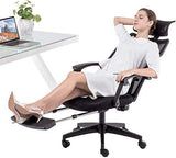 Dripex Chaise de Bureau Ergonomique roulante avec Repose Pieds Rétractable, Siège de Bureau Pivotante en Filet, Capacité de Charge 110 kg