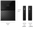 WD - My Passport - Disque dur externe portable USB 3.0 avec sauvegarde automatique et sécurisation par mot de passe - 4To, Noir