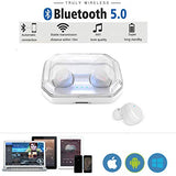 wslhcsure Écouteur Bluetooth V5.0 sans Fil, Intra Auriculaire Oreillette Sport,Boîte de Recharge 3000MAH,Conduite Continue Pendant 90 Heures,IPX7 étanche, Réduction de Bruit CVC 8.0
