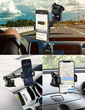 Support Téléphone Voiture pour Tableau de Bord Pare-brise, 2 niveaux Aspiration, Réutilisable Support Voiture Téléphone pour Samsung, HTC, LG, Huawei, Sony, Google, One Plus, Alcatel, Motorola,etc.