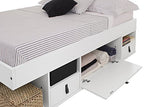 Lit Multifonction Bali 160x200, Queen Size, Caramel, avec Beaucoup d\u2019Espace de Rangement et des tiroirs; Le sommier à Lattes est Compris dans Le Prix.