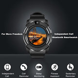 Montre Connectée, Bluetooth Smartwatch Montre Sport Carte Sim de Soutien et Carte de TF Caméra avec Podomètre,Sommeil, Calories pour Samsung Sony Huawei Android pour Femme Homme Enfant Noir