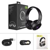 Casque Wireless Sans fil, EIVOTOR Casque Audio Pliable MP3 Lecteur, Écouteurs Stéréo Sport Intra-Auriculaires, Micro Oreillette Anti Bruit \- Hip-Hop \/ Bandeau Pliable Pivotant