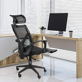 Dripex Chaise de Bureau Ergonomique roulante avec Repose Pieds Rétractable, Siège de Bureau Pivotante en Filet, Capacité de Charge 110 kg