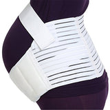 Amour Eden - Ceinture de Maternité Soutien Lombaire et Abdominal pour Femme Enceinte - Bandeau de Grossesse Elastique et Comfortable - Maternity Belt - Blanche (L)