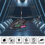 Vatos Mini télécommande dintérieur avec Gyroscope et lumière LED 3,5 canaux en Alliage pour Enfants et Adultes Micro RC Jouet dhélicoptère Noir