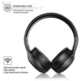 Casque Wireless Sans fil, EIVOTOR Casque Audio Pliable MP3 Lecteur, Écouteurs Stéréo Sport Intra-Auriculaires, Micro Oreillette Anti Bruit \- Hip-Hop \/ Bandeau Pliable Pivotant