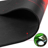 KLIM Tapis de Souris Medium - Surface Étendue (M) - Grand Tapis de Souris pour Gamer - Base en Caoutchouc Antidérapant - Surface Texturée Haute Précision - 320 x 270 x 4 mm - Rouge
