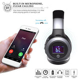 Casque Wireless Sans fil, EIVOTOR Casque Audio Pliable MP3 Lecteur, Écouteurs Stéréo Sport Intra-Auriculaires, Micro Oreillette Anti Bruit \- Hip-Hop \/ Bandeau Pliable Pivotant
