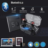 TWS Ecouteur Oreillette Bluetooth V5.0 Casque sans fil Sport 3000mAh conduite continue pendant 90 heures Automatique Appariement Support de Siri IPX7 étanche Réduction de Bruit CVC 8.0 , Noir