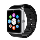 Montre Connectée,Willful Bluetooth Smartwatch Montre Sport Carte Sim de Soutien et Carte de TF Caméra avec Podomètre,Sommeil,Calories pour Samsung Sony Huawei Android pour Femme Homme Enfant Argent