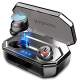 TWS Ecouteur Oreillette Bluetooth V5.0 Casque sans fil Sport 3000mAh conduite continue pendant 90 heures Automatique Appariement Support de Siri IPX7 étanche Réduction de Bruit CVC 8.0 , Noir