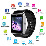 Montre Connectée,Willful Bluetooth Smartwatch Montre Sport Carte Sim de Soutien et Carte de TF Caméra avec Podomètre,Sommeil,Calories pour Samsung Sony Huawei Android pour Femme Homme Enfant Argent