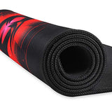 KLIM Tapis de Souris Medium - Surface Étendue (M) - Grand Tapis de Souris pour Gamer - Base en Caoutchouc Antidérapant - Surface Texturée Haute Précision - 320 x 270 x 4 mm - Rouge