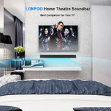 LONPOO Soundbar 2.0ch TV Barre de son Sans fil Bluetooth ,3D Surround haut-parleur basse stéréo\-Treble (40W Enceinte, avec télécommande, Sortie filaire Optique\/coxical\/Aux\/RCA) -Noir