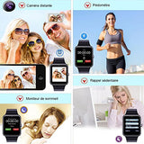 Montre Connectée,Willful Bluetooth Smartwatch Montre Sport Carte Sim de Soutien et Carte de TF Caméra avec Podomètre,Sommeil,Calories pour Samsung Sony Huawei Android pour Femme Homme Enfant Argent