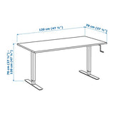 SKARSTA Bureau assis-debout, blanc
