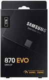 Samsung SSD 870 EVO, 1 To, Facteur de forme 2.5 pouces, Intelligent Turbo Write, Logiciel Magician 6, Noir