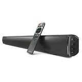 LONPOO Soundbar 2.0ch TV Barre de son Sans fil Bluetooth ,3D Surround haut-parleur basse stéréo\-Treble (40W Enceinte, avec télécommande, Sortie filaire Optique\/coxical\/Aux\/RCA) -Noir